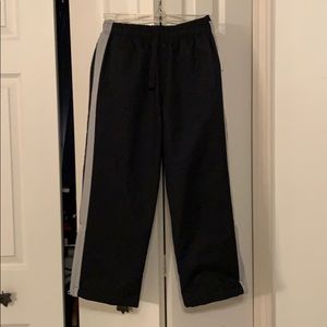 Black and gray lined boys pants